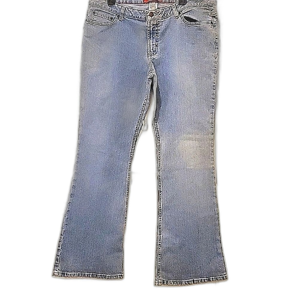 Mossimo Womens Size 17 Light Wash Bootcut Jeans Denim Cotton Blend